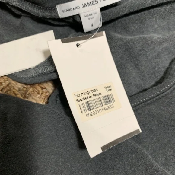 Brand New Standard James Perse Size 4 Gray Dress - Picture 8 of 10